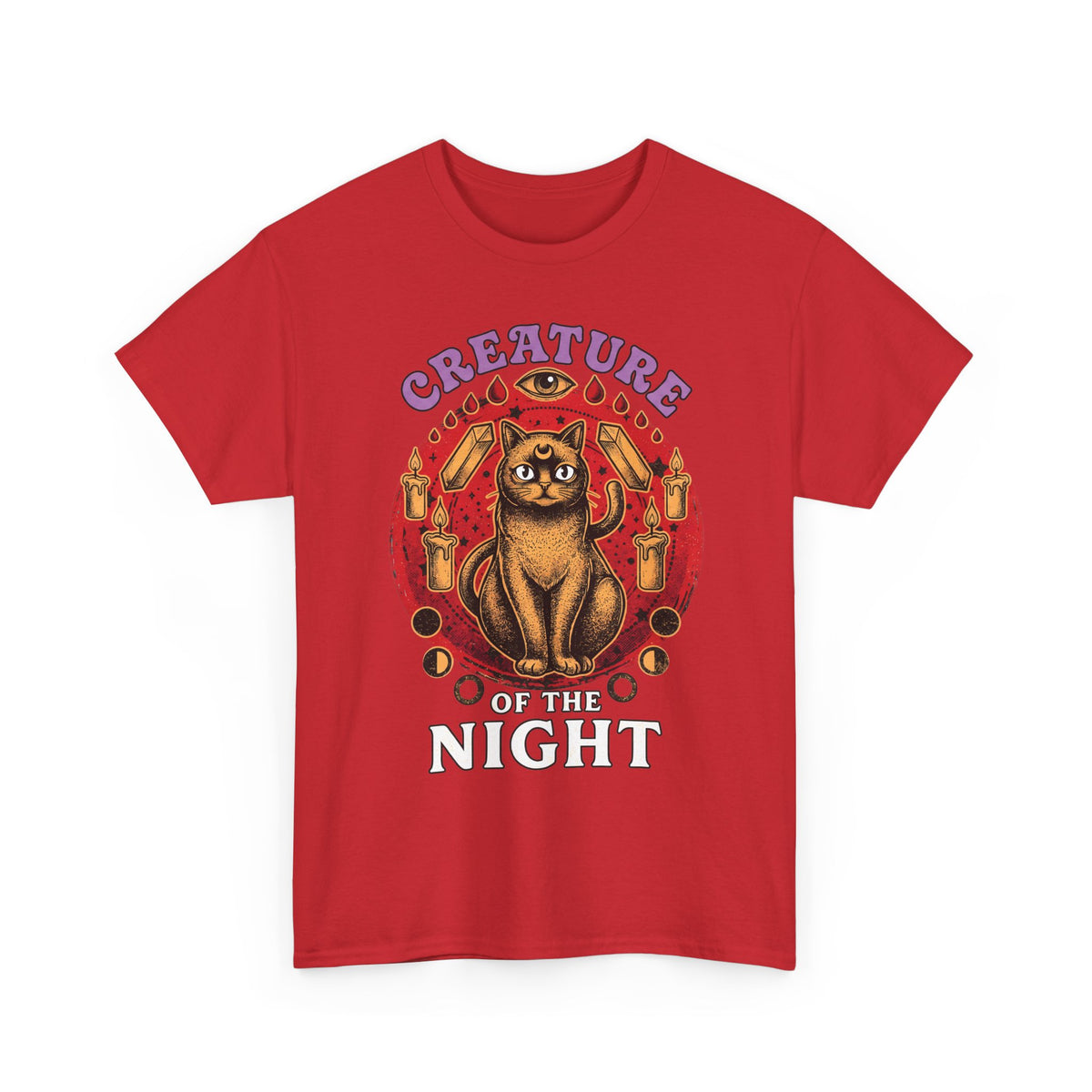 Creature Of The Night Cat T-Shirt — Mystical Occult Black Cat Graphic Tee