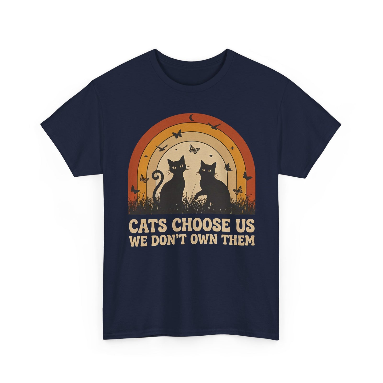 Cats Choose Us Tee — "Cats Choose Us, We Don't Own Them" Cat Lover T‑Shirt