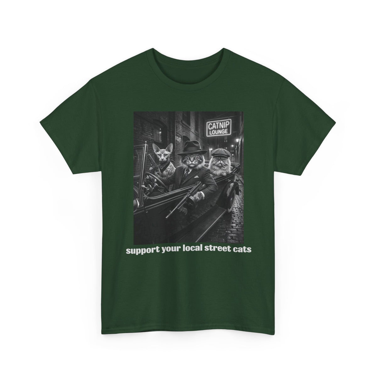 Support Your Local Street Cats T‑Shirt — Retro Rescue Cat Tee