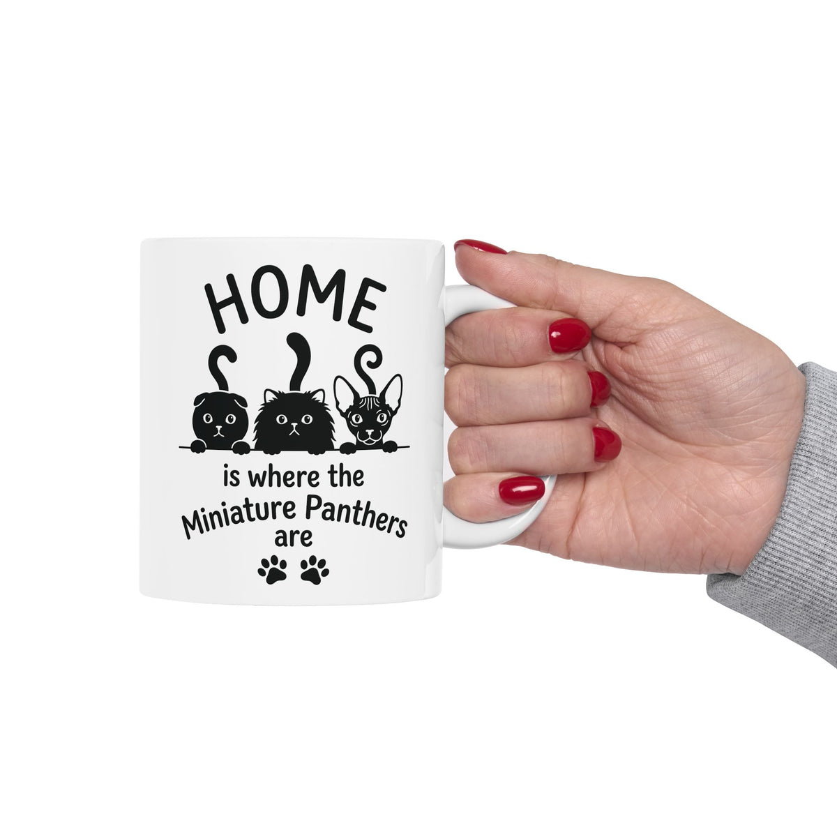 Miniature Panthers Home Ceramic Mug — "Home is where the Miniature Panthers are"
