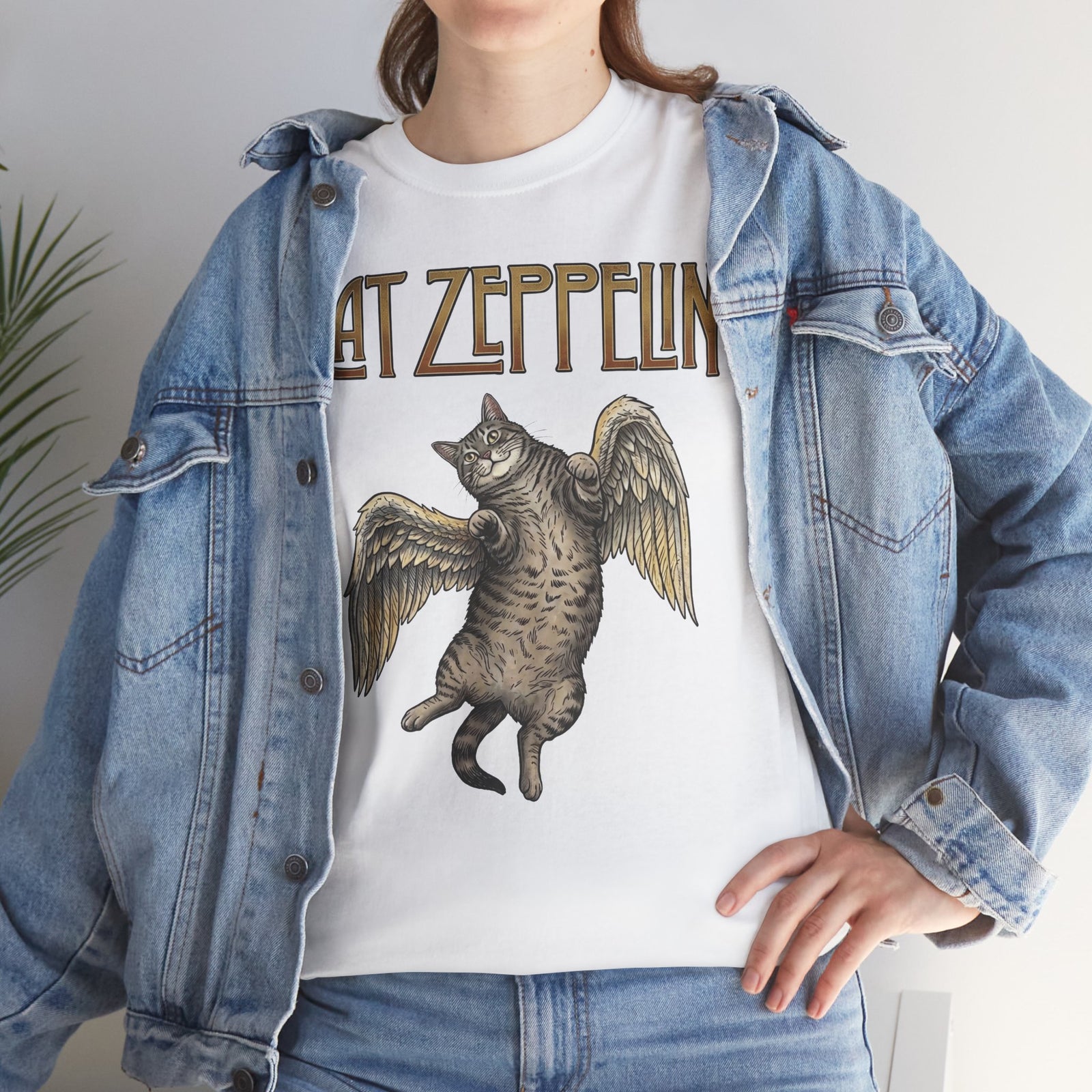 Cat-Zeppelin T-Shirt — Whimsical Cat Airship Design