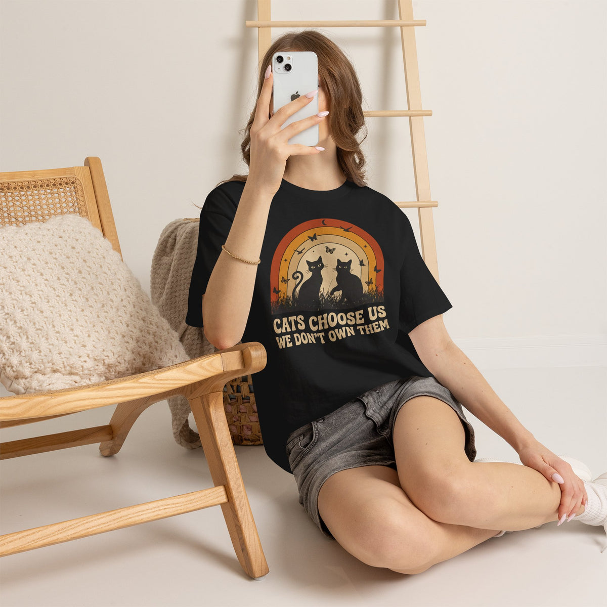 Cats Choose Us Tee — "Cats Choose Us, We Don't Own Them" Cat Lover T‑Shirt