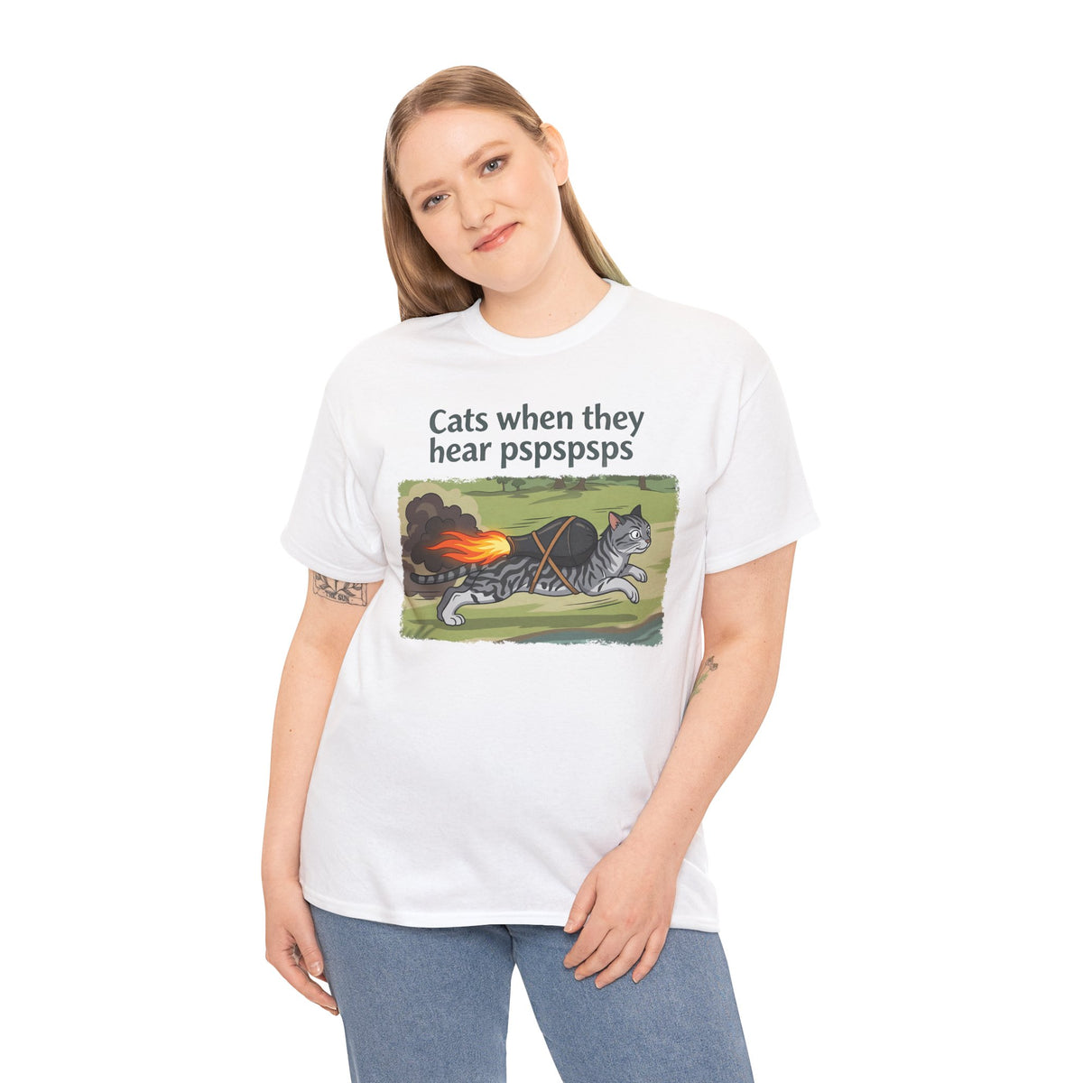 Cats When They Heard 'pspspsps' T-Shirt