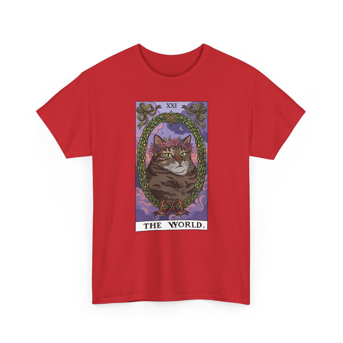 Cat the World Tarot Card T-Shirt