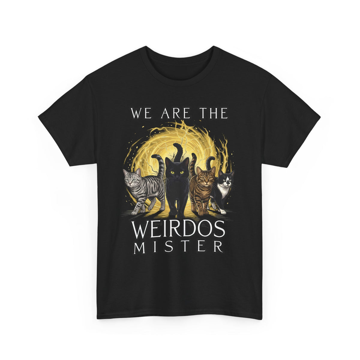 We Are The Weirdos Mister Tee — Gothic Cat Witchcraft Graphic T-Shirt