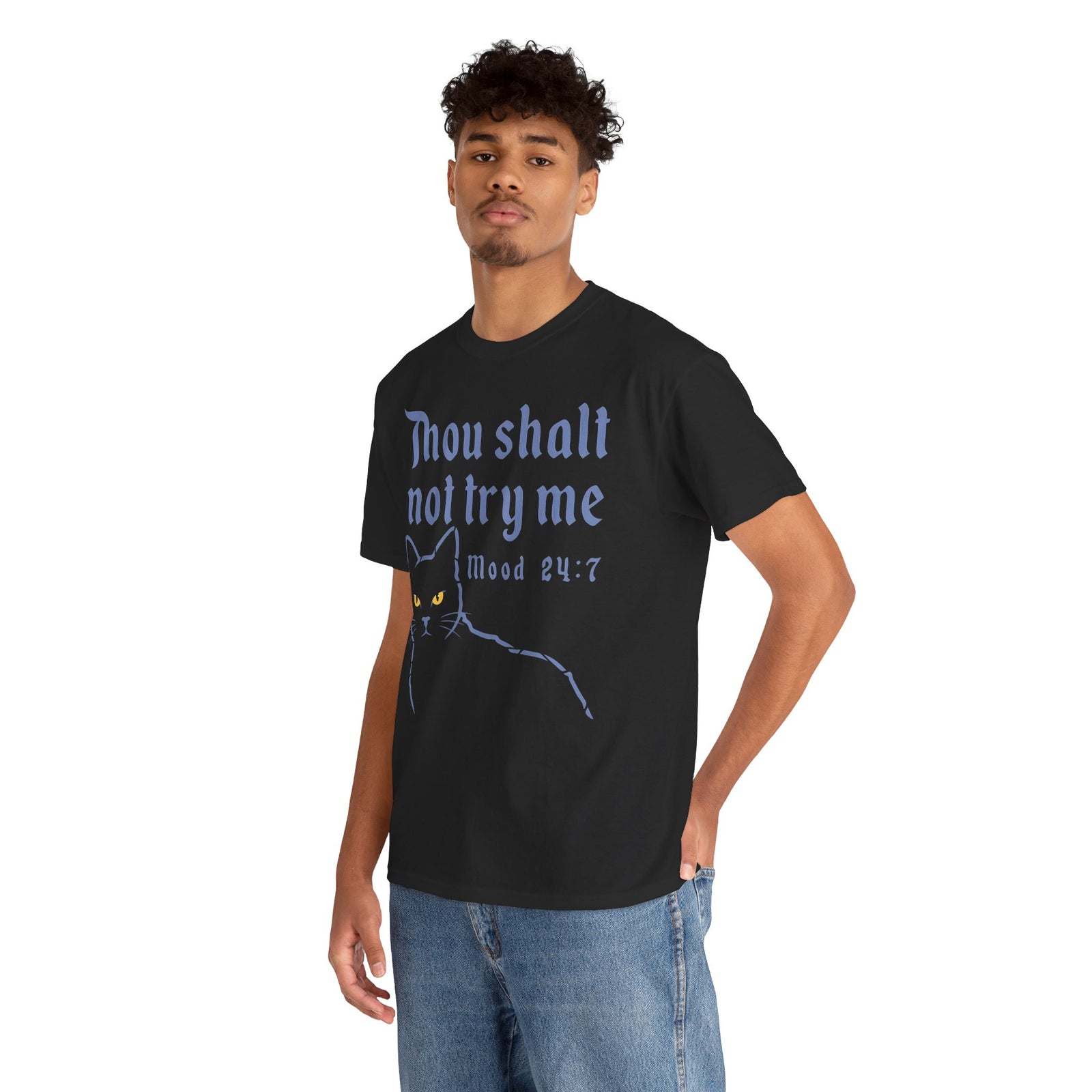 Thou Shalt Not Try Me Cat T-Shirt Graphic Tee
