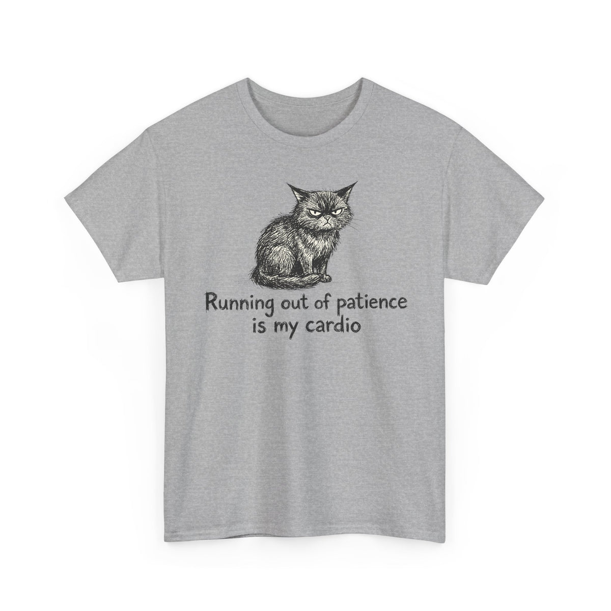 Running Out Of Patience Is My Cardio Cat T-Shirt