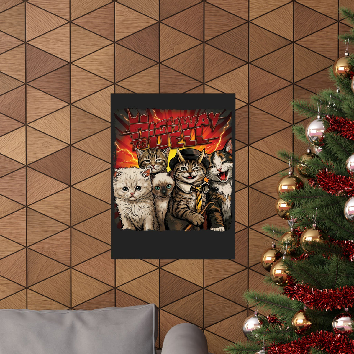 "Highway to Hell" Hard Rock Cats Parody Poster