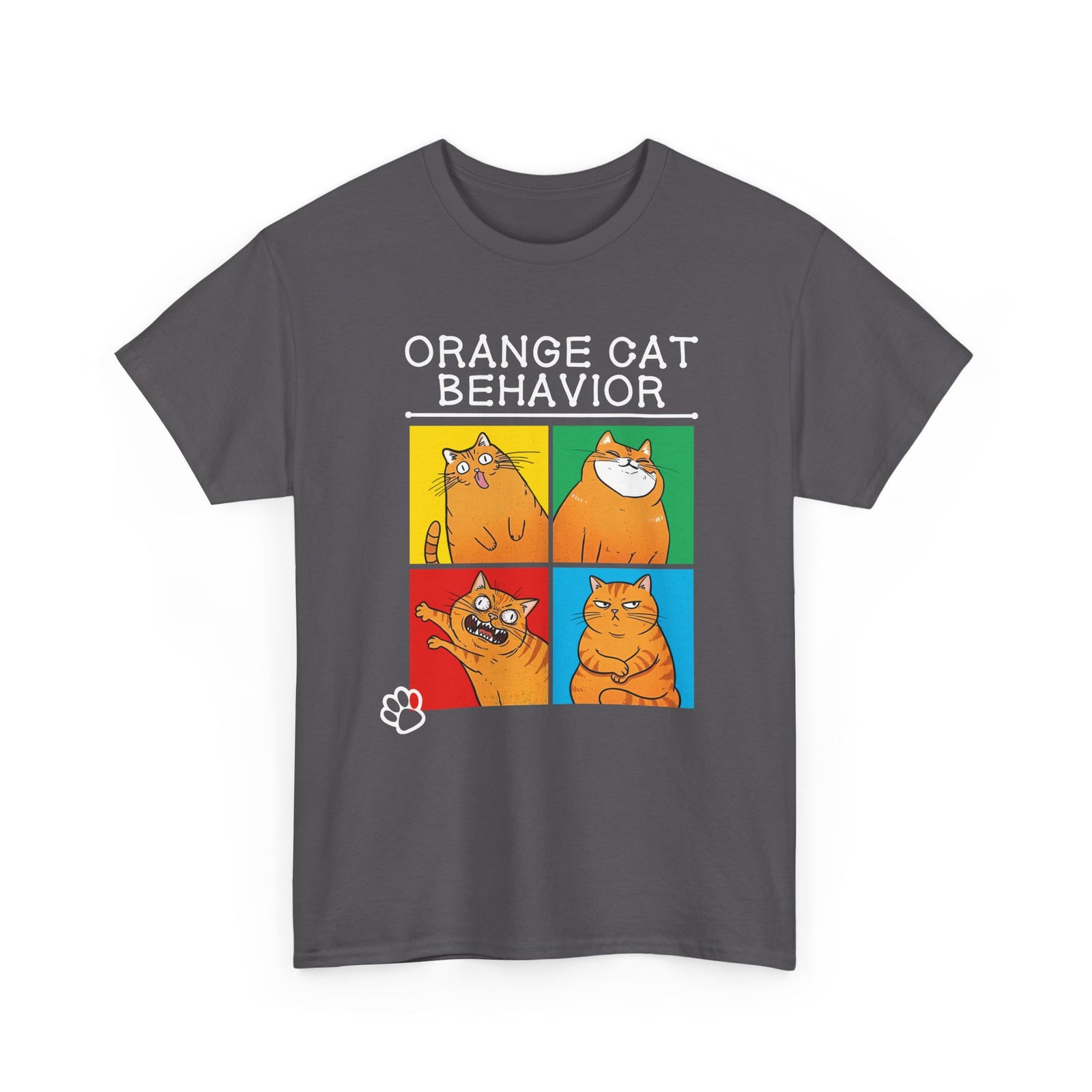Orange Cat Behavior T-Shirt Funny Cat Lover Tee