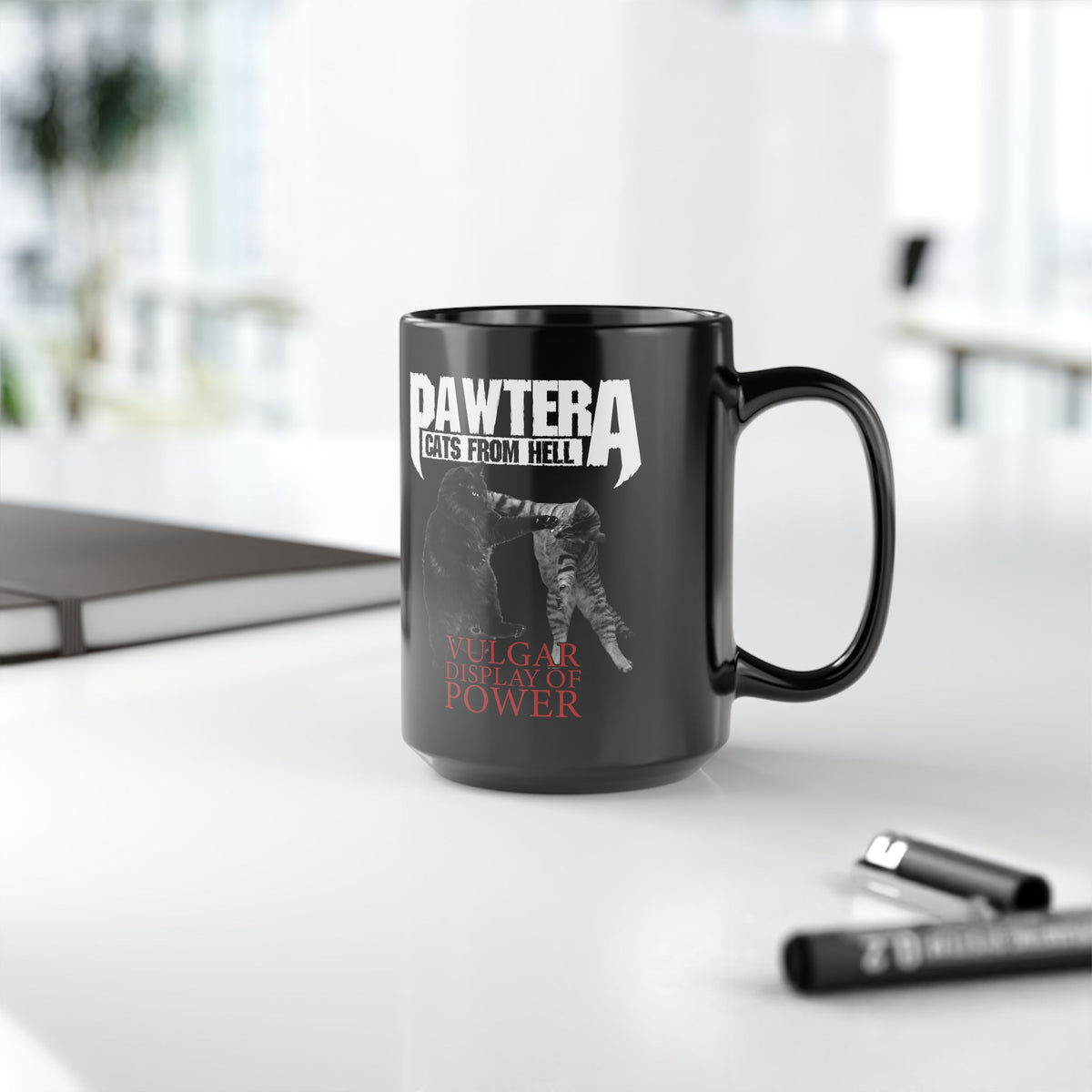 Pawtera Cats From Hell Black Mug