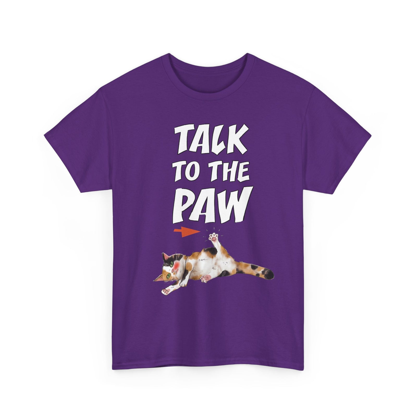 Talk To The Paw T-Shirt — Funny Sarcastic Calico Cat Tee