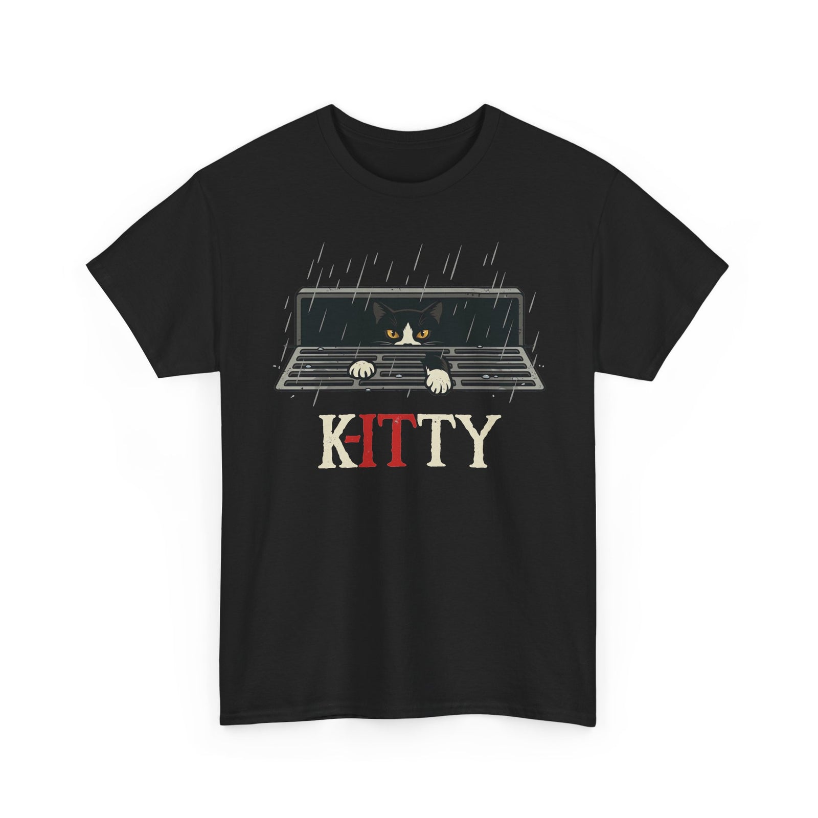 Kitty Window Tee — Cute Rainy Cat Graphic T-Shirt