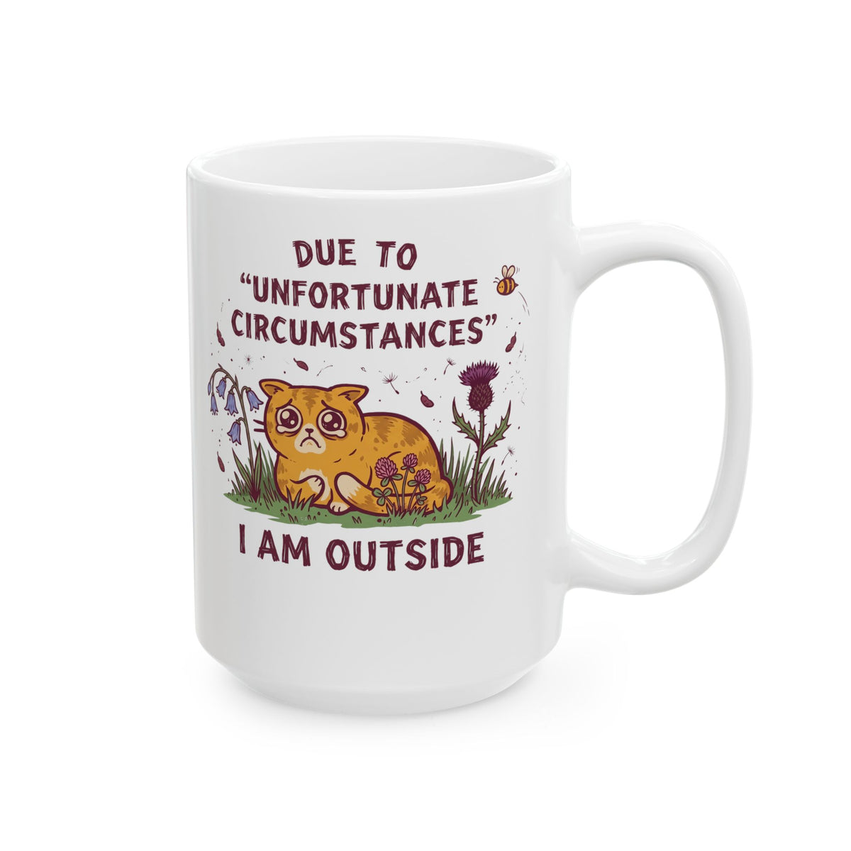 I'm Outside Funny Cat Ceramic Mug