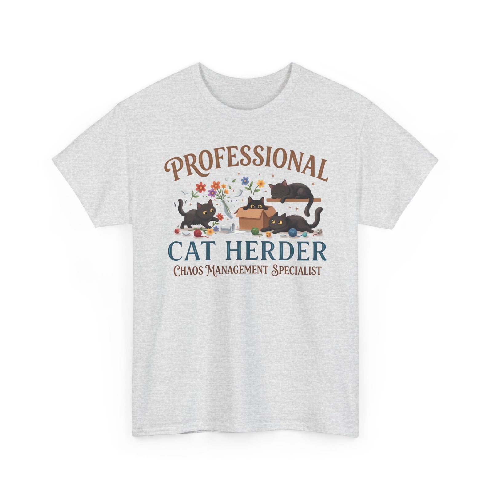 Professional Cat Herder T-Shirt — Funny Chaos Management Specialist Tee