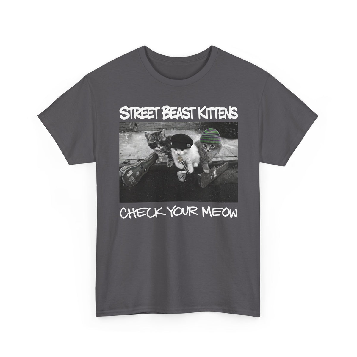 Street Beast Kittens "Check Your Meow" T-Shirt