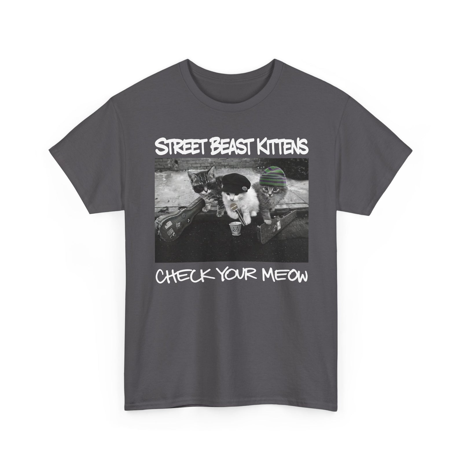 Street Beast Kittens "Check Your Meow" T-Shirt