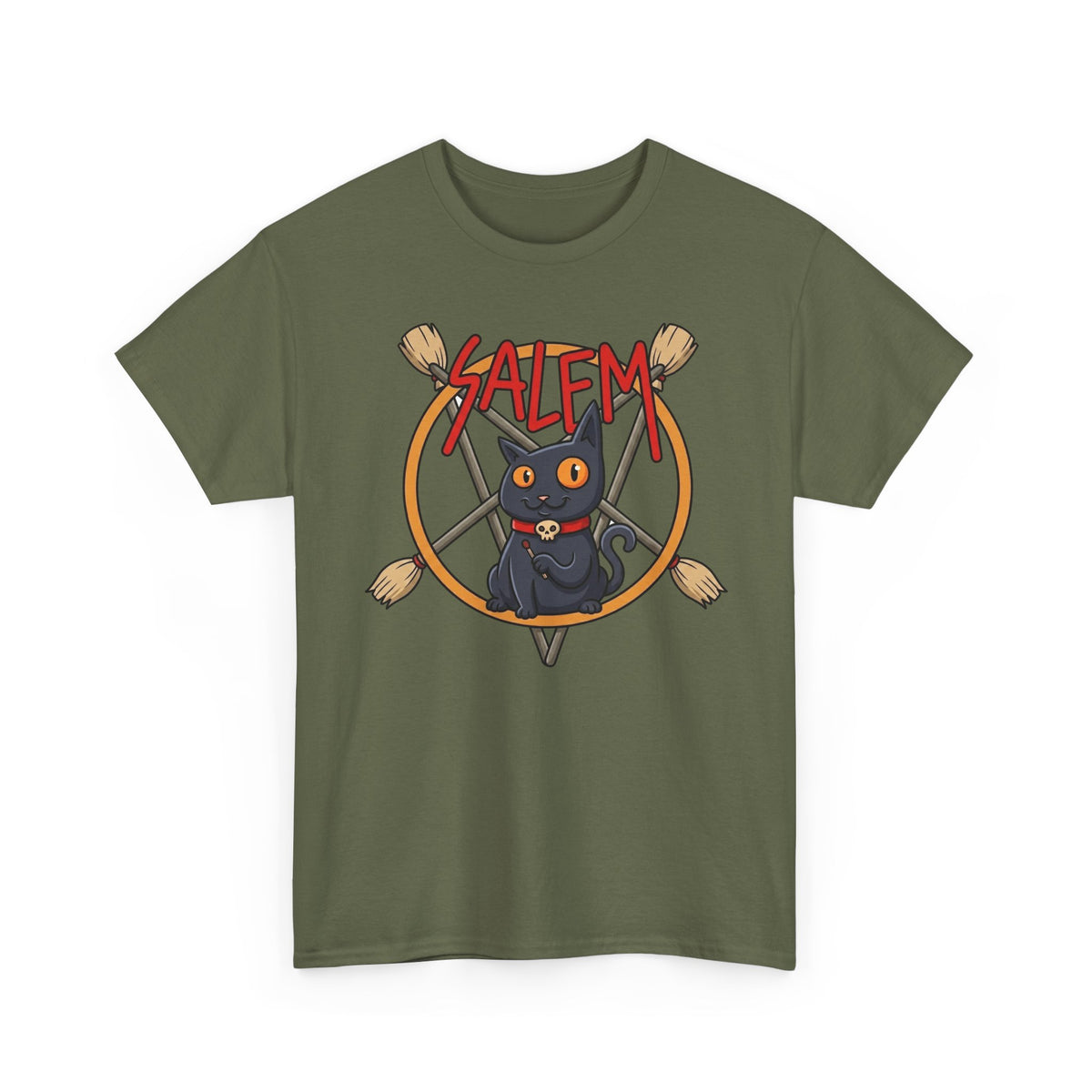 Salem Black Cat T-Shirt — Spooky Vintage Cat Tee