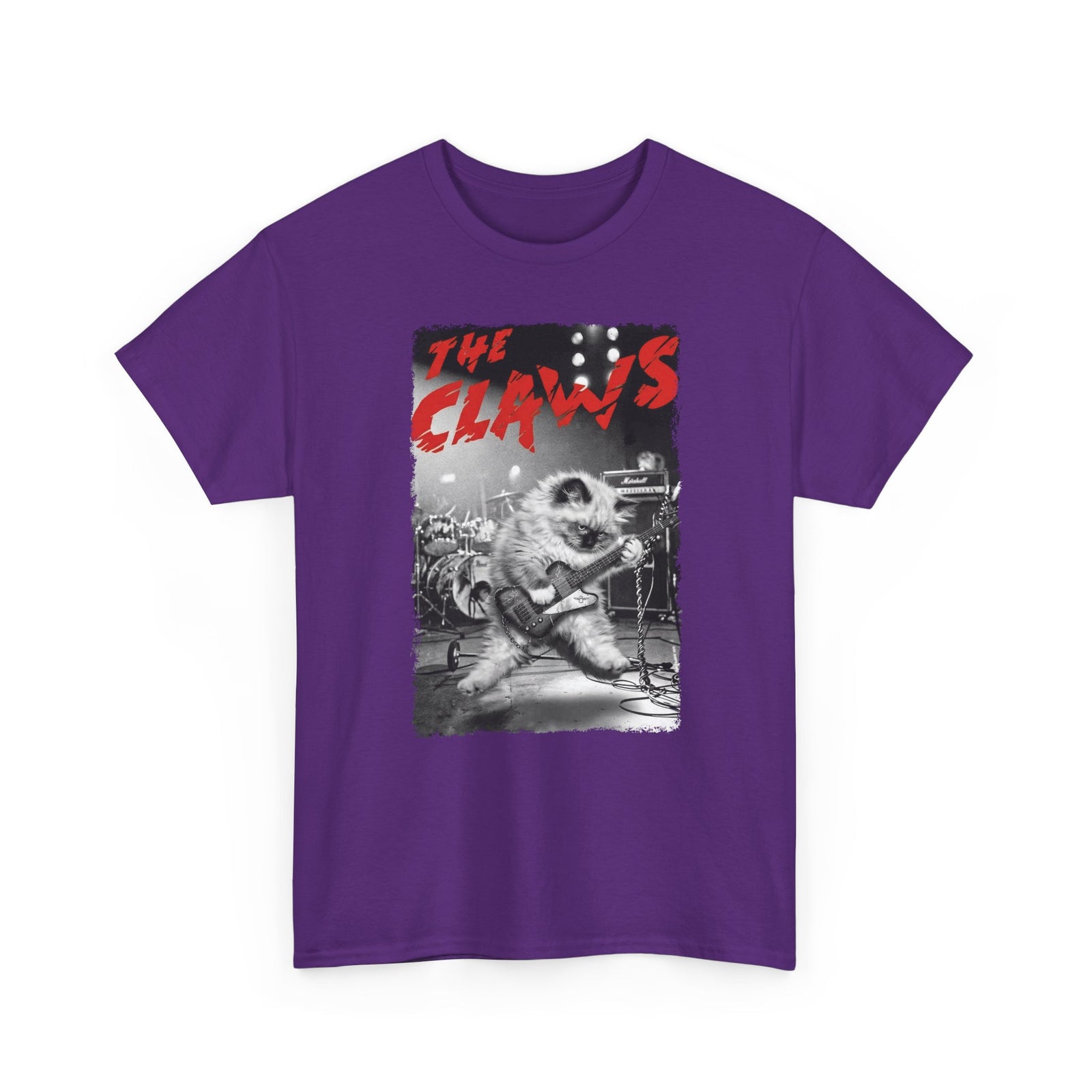 The Claws Cat Rock T-Shirt — Retro Cat Graphic Tee
