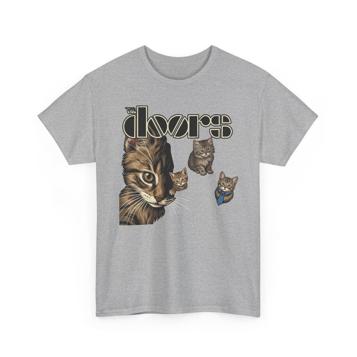 T-Shirt — Retro Cat Band Graphic Tee (The Doors Inspired)