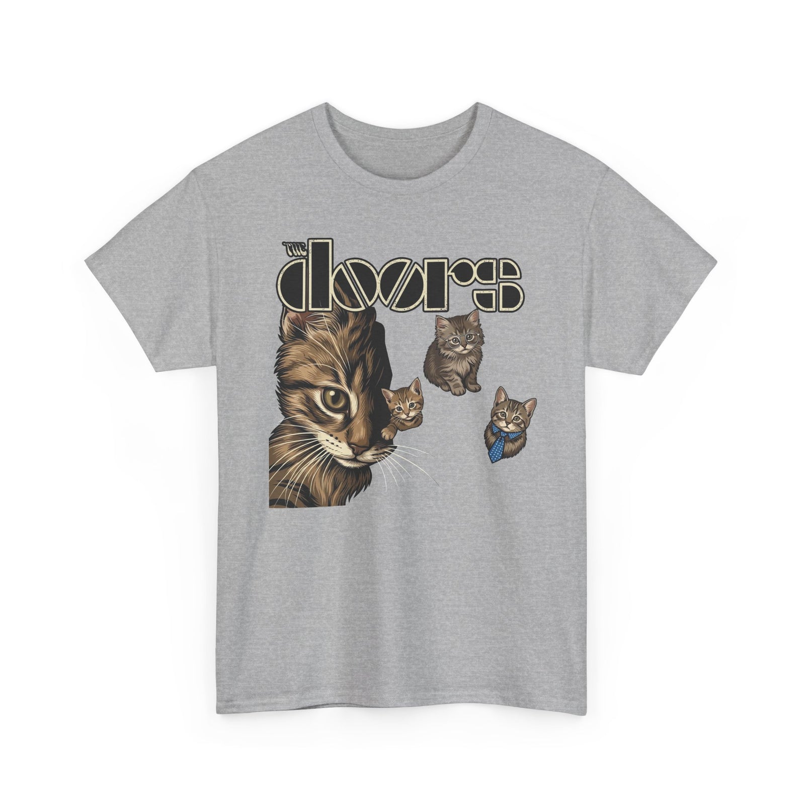 T-Shirt — Retro Cat Band Graphic Tee (The Doors Inspired)