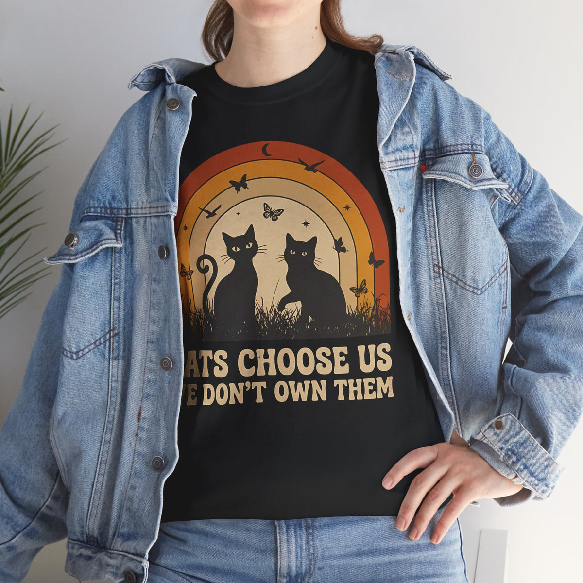 Cats Choose Us Tee — "Cats Choose Us, We Don't Own Them" Cat Lover T‑Shirt