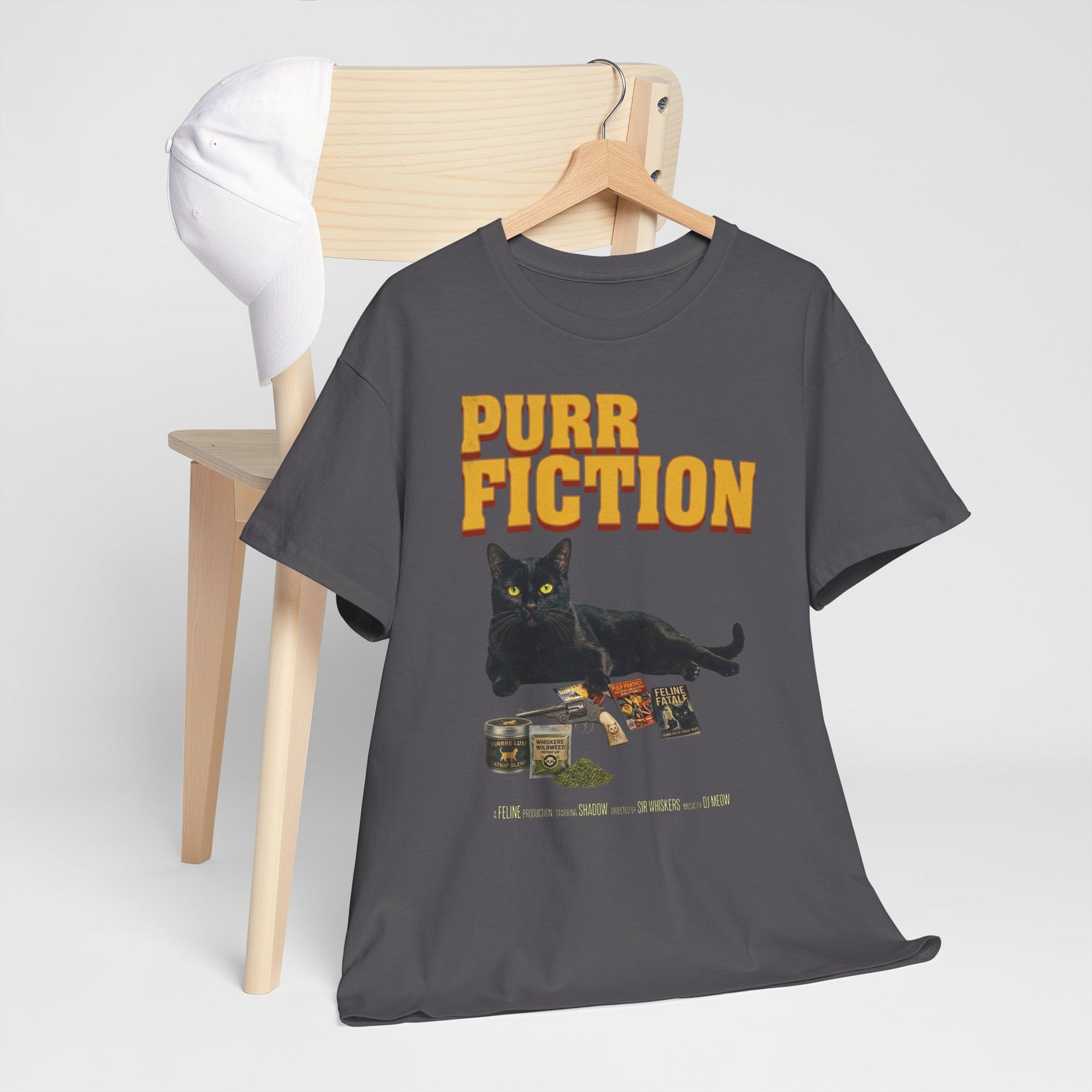 Purr Fiction Cat Parody T-Shirt