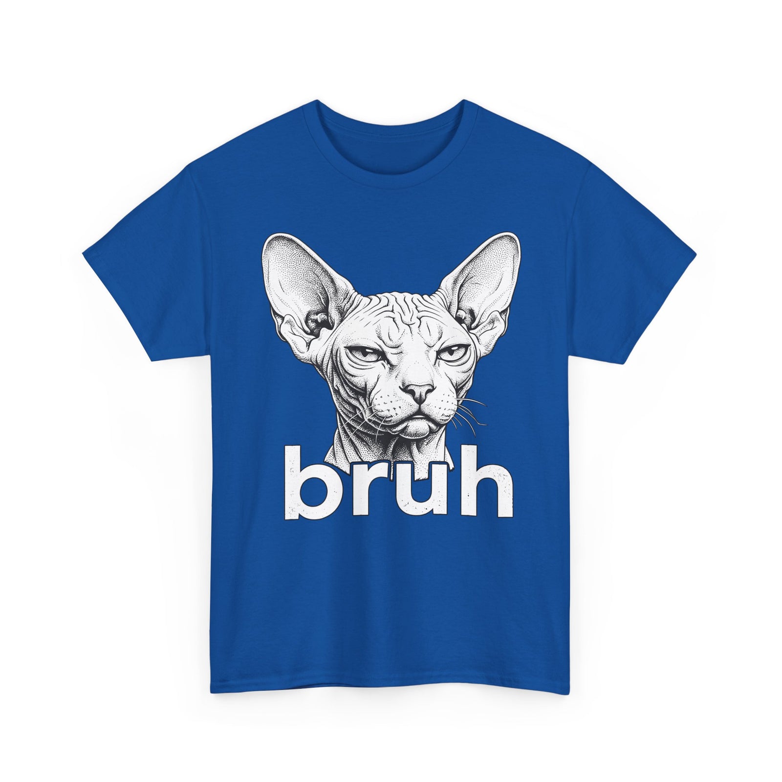 Bruh Sphynx Cat T-Shirt — Funny Unimpressed Hairless Cat Meme Tee