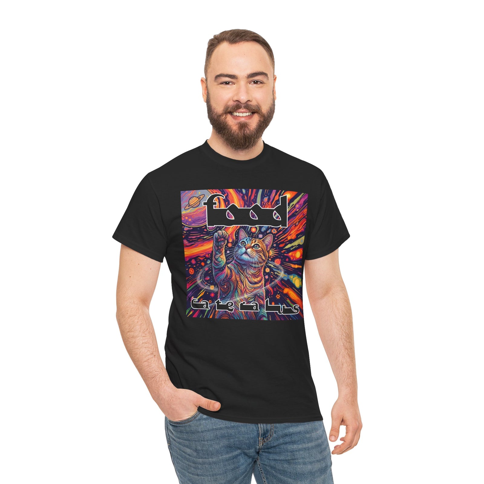 Funny Progressive Metal Cat T-Shirt — Progressive Metal Band Cat Graphic Tee