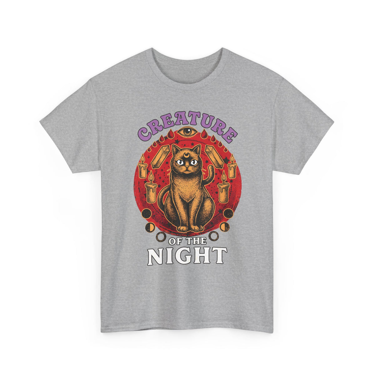 Creature Of The Night Cat T-Shirt — Mystical Occult Black Cat Graphic Tee