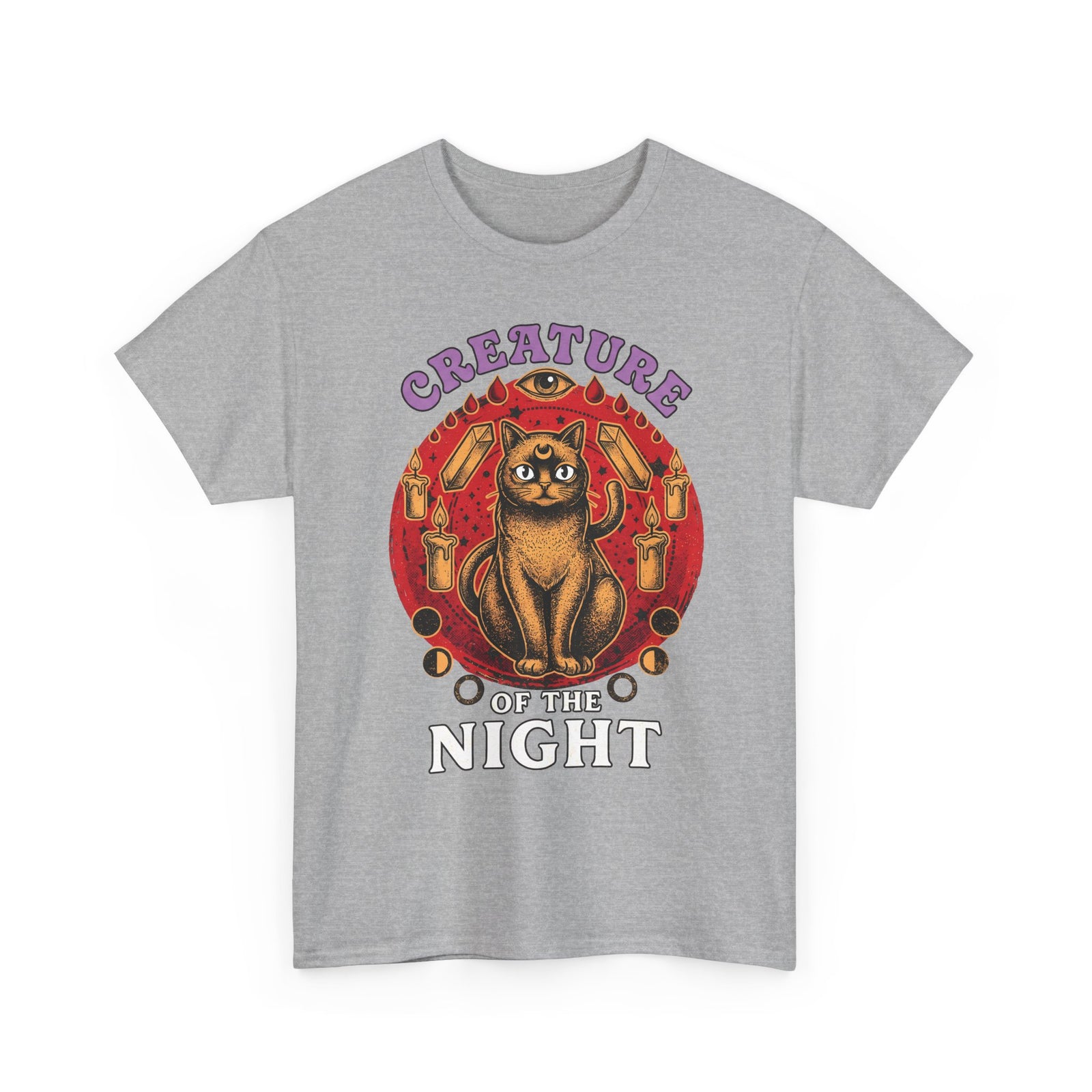 Creature Of The Night Cat T-Shirt — Mystical Occult Black Cat Graphic Tee