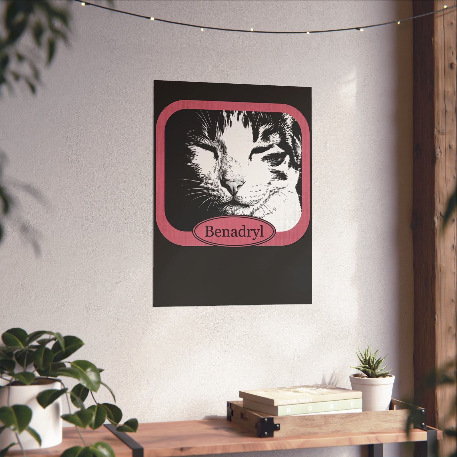 Cat After Benadryl Poster — Funny Groggy Cat Poster