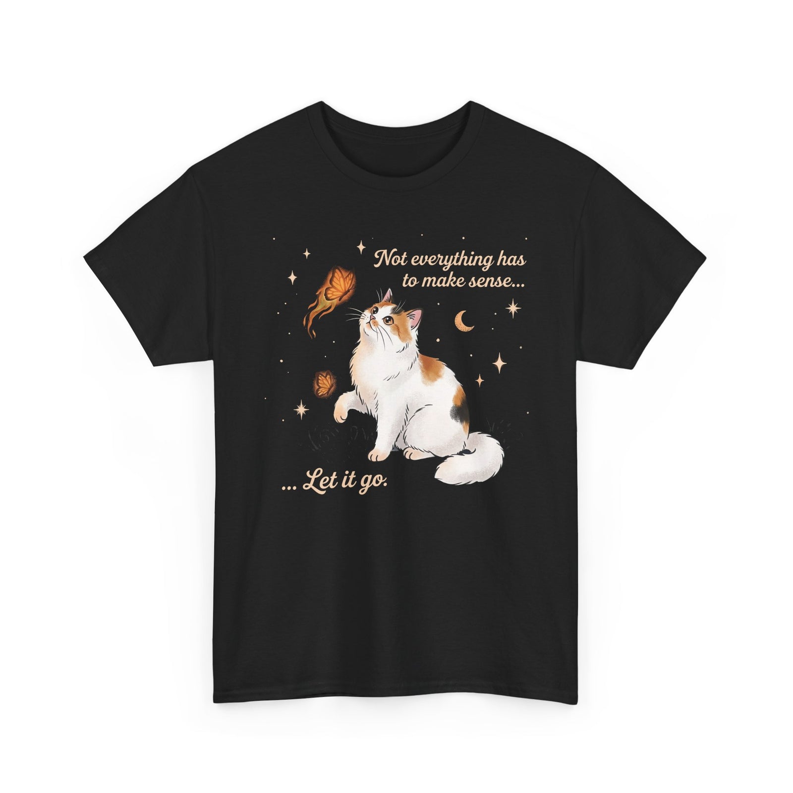 Vintage Whimsical Cat T-Shirt — Spiritual Quote Graphic Tee