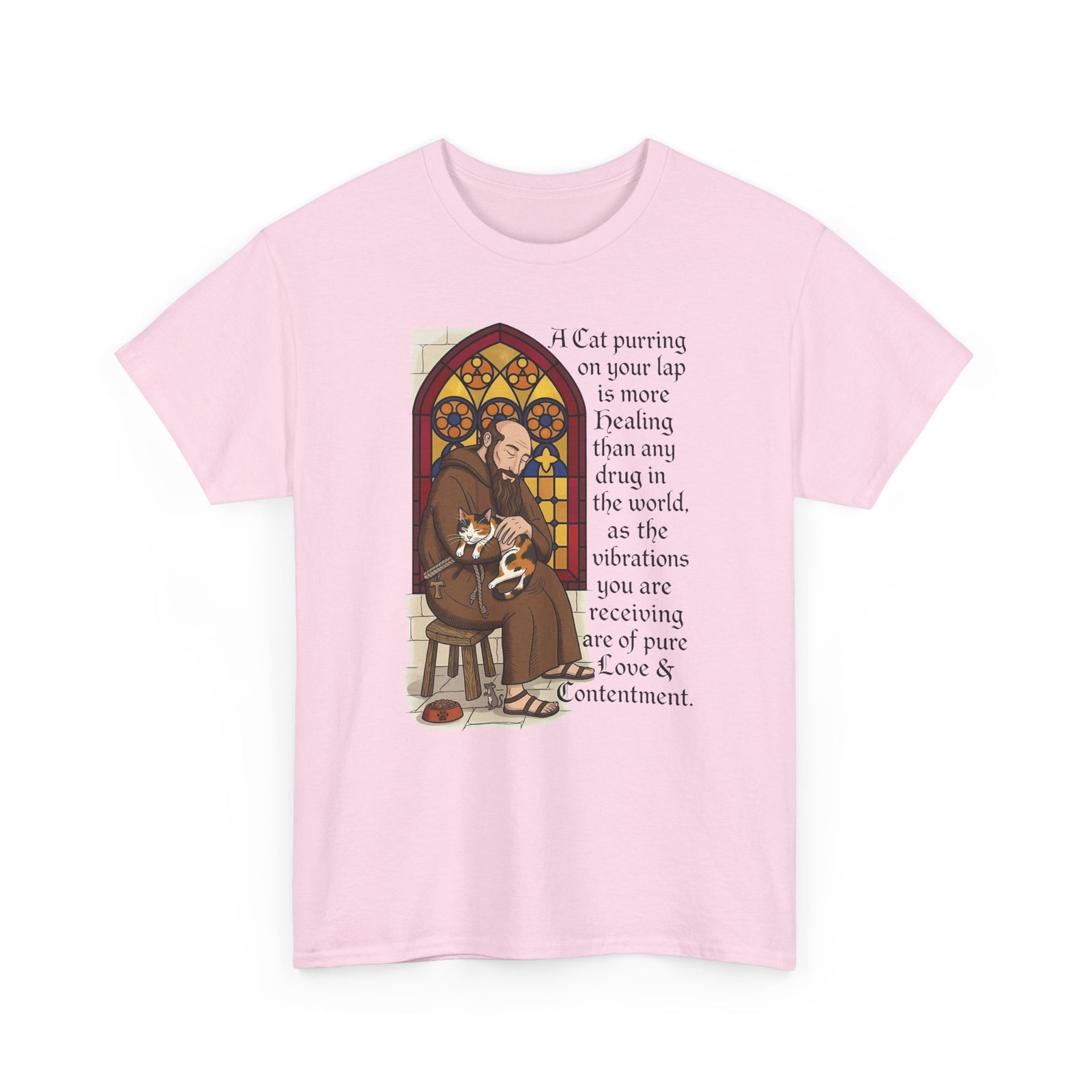 Saint Anthony the Abbot T-Shirt — Patron Saint of Animals with Cats Graphic