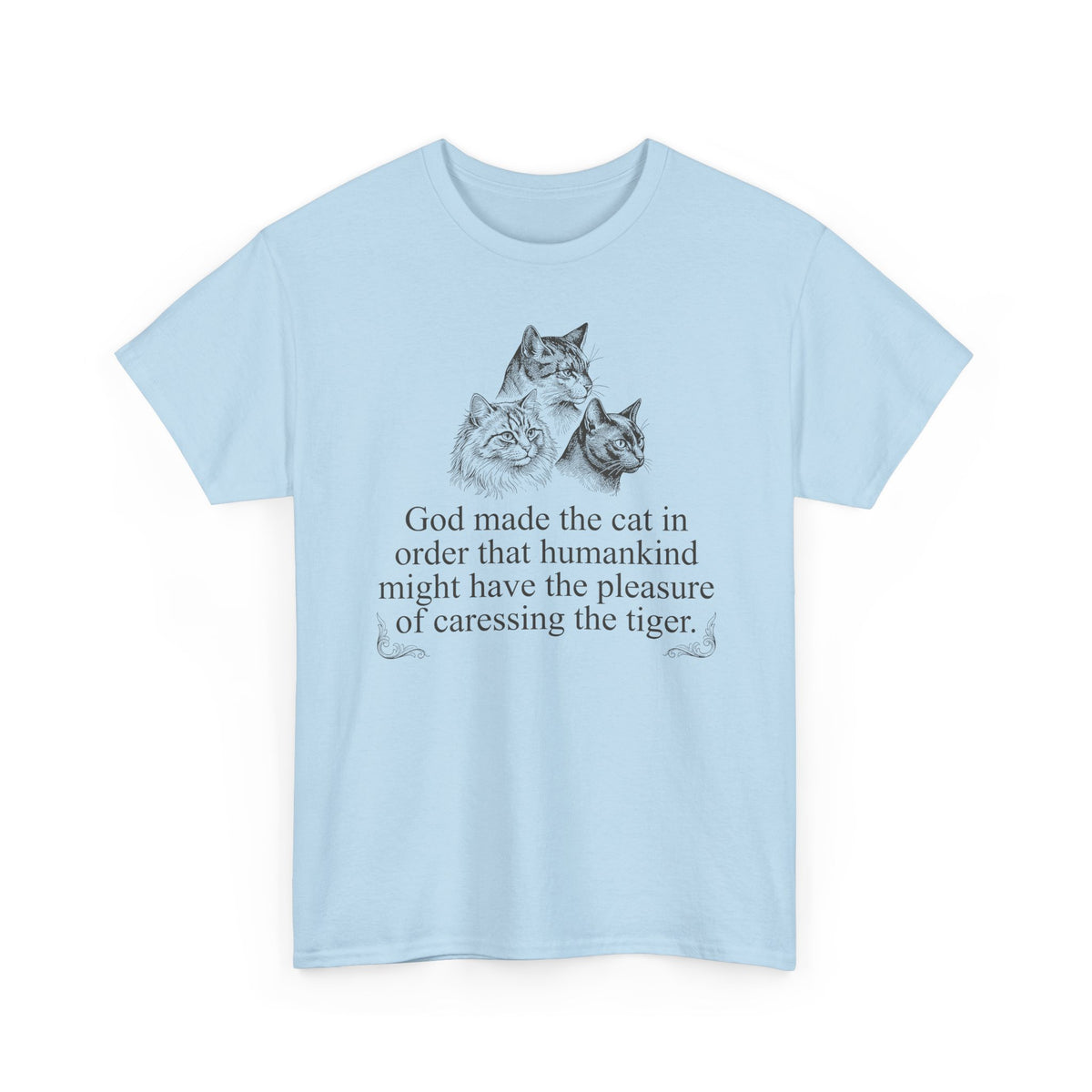 Vintage Sketch Cats with "God made the cat... Shirt