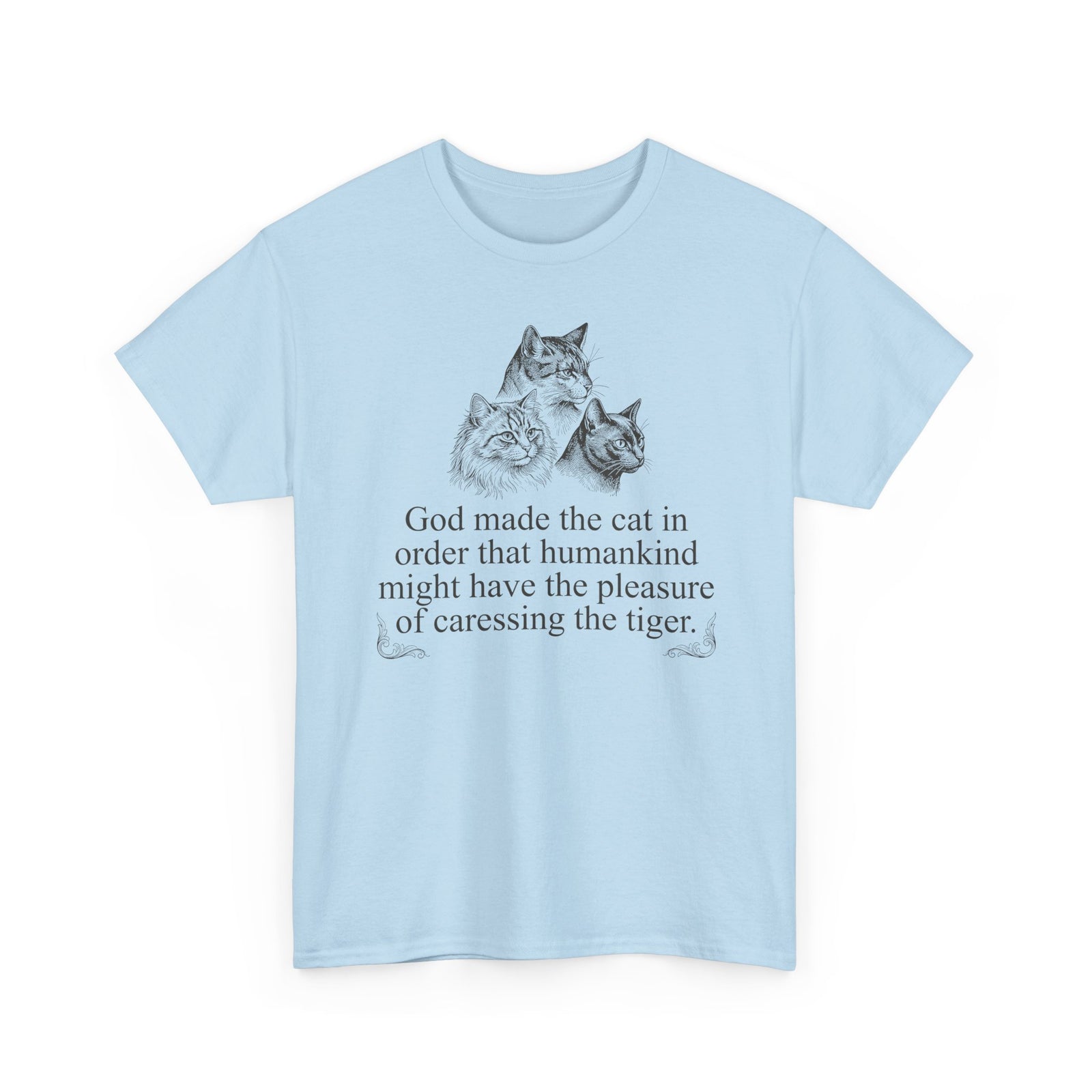 Vintage Sketch Cats with "God made the cat... Shirt