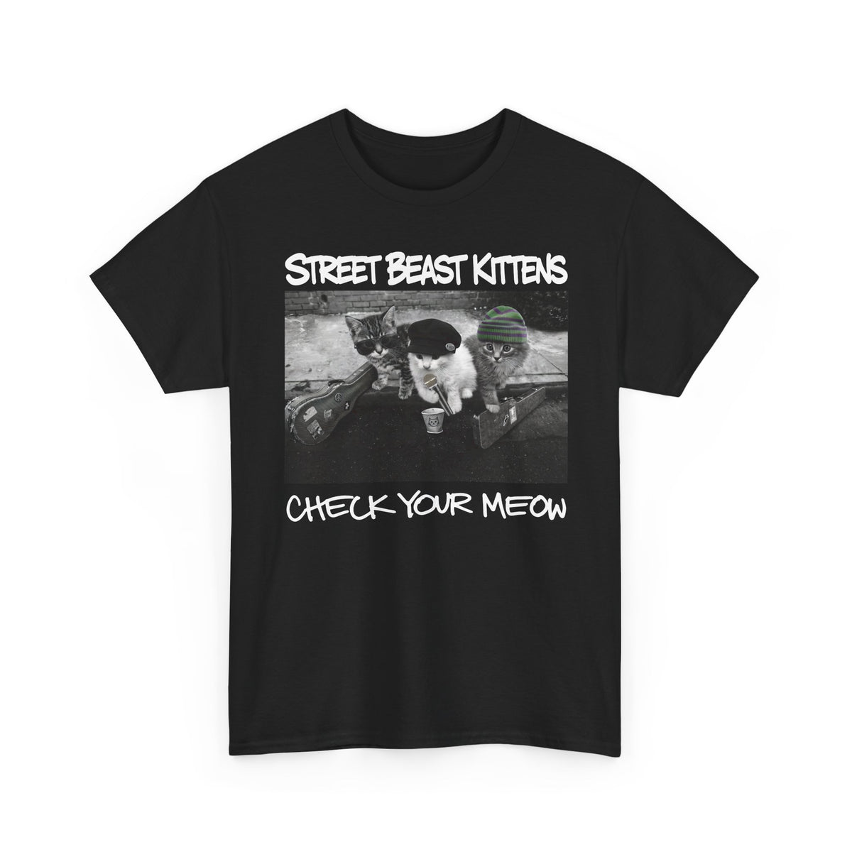 Street Beast Kittens "Check Your Meow" T-Shirt
