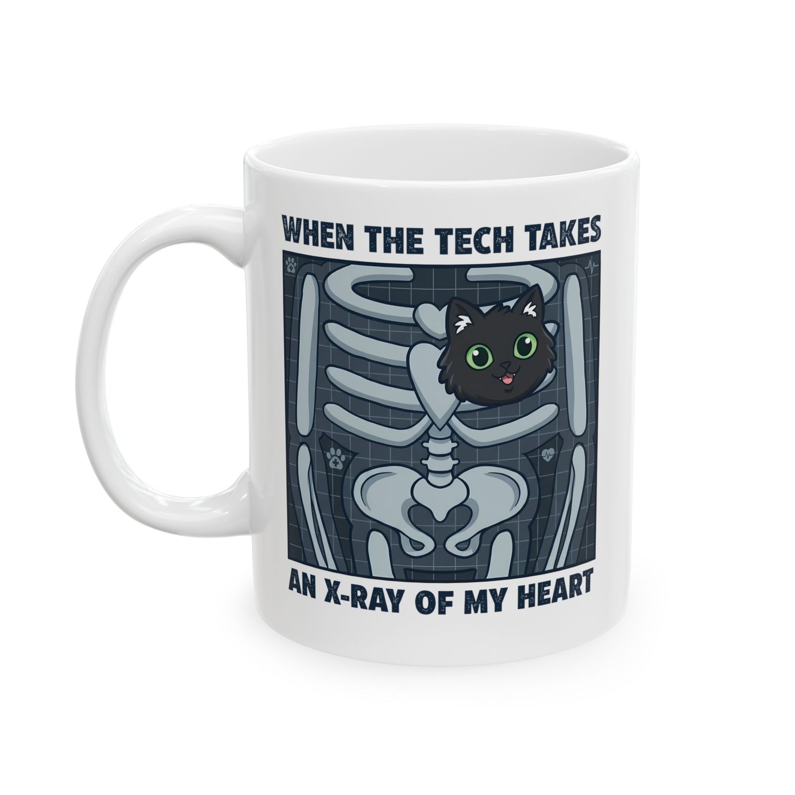 MY HEART IS 100% CAT Ceramic Mug — Cat Lover Mug