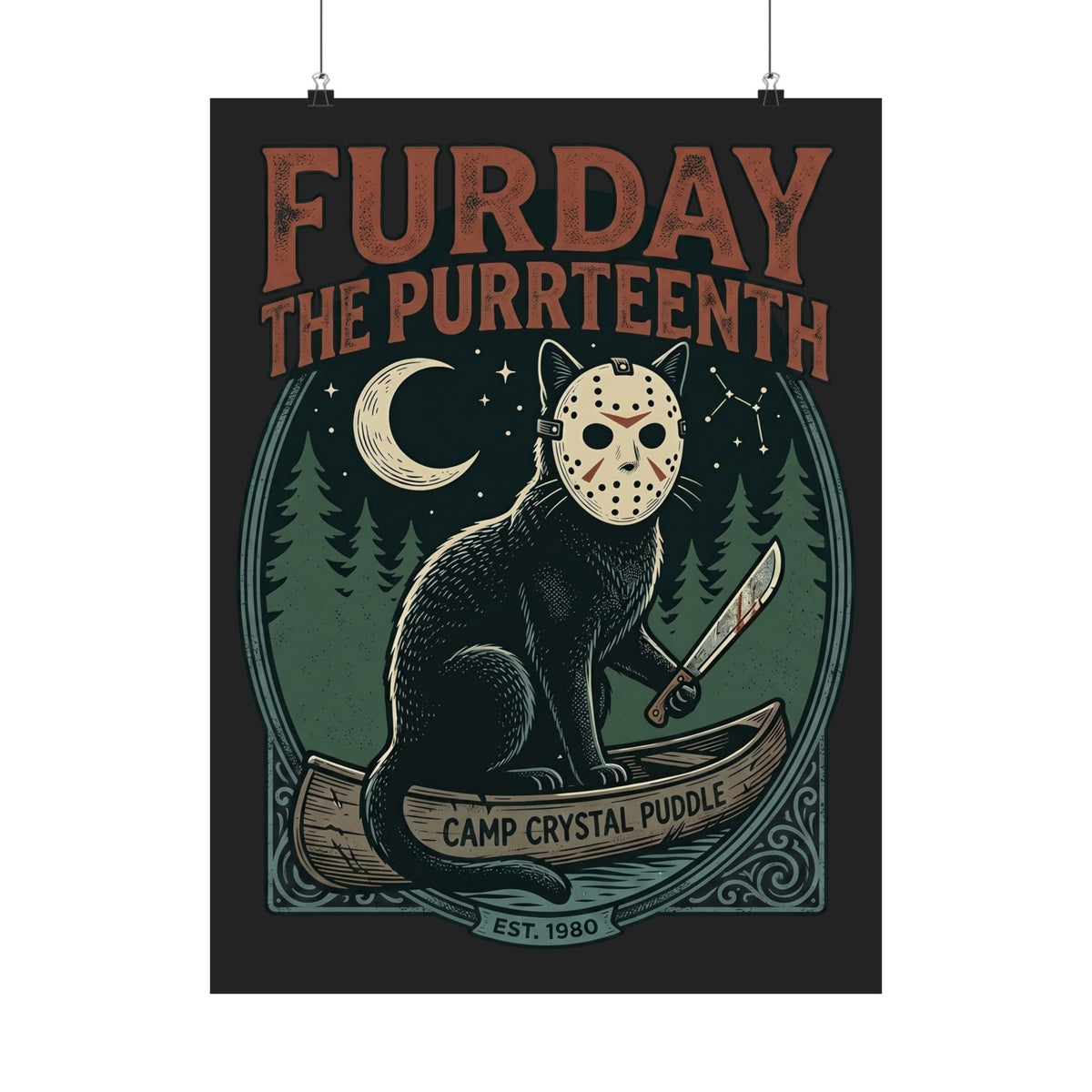 Horror Cat "Furday the Purrteenth" Poster