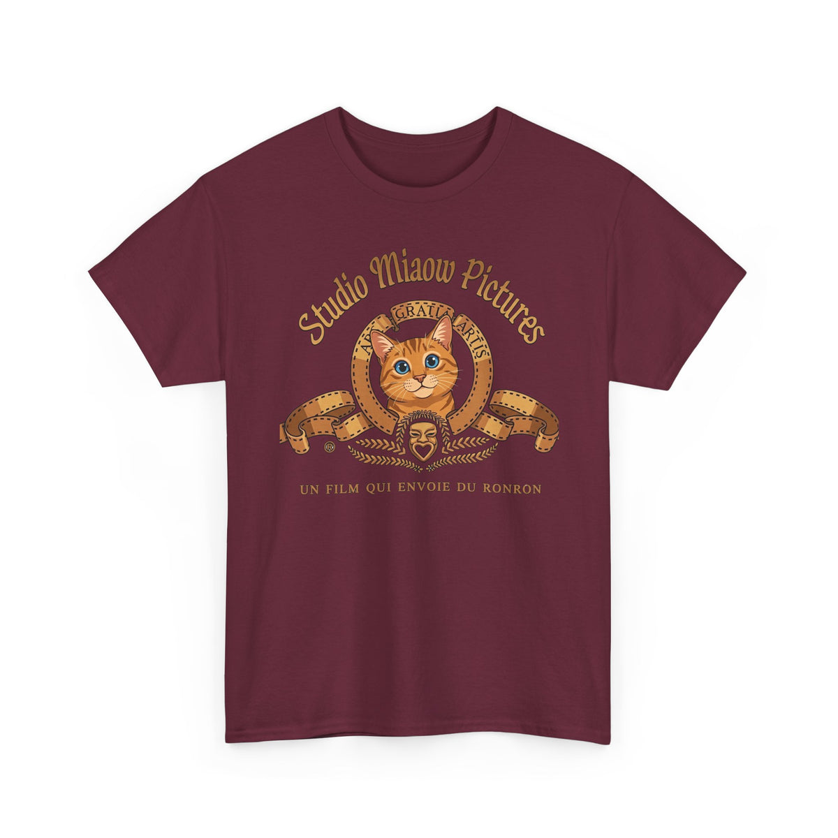 Retro Movie Lion Parody Cat T-Shirt — Studio Miaow Pictures