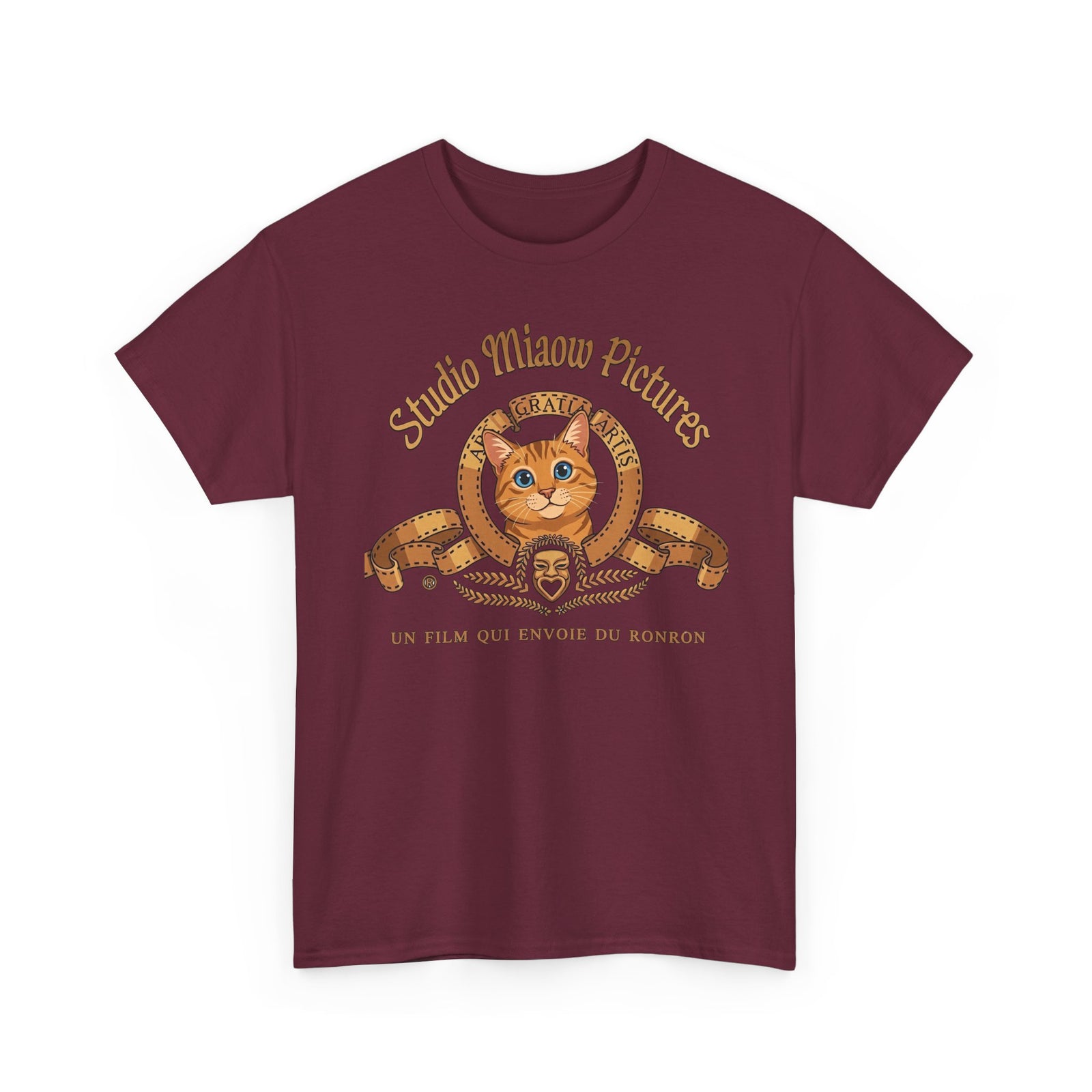 Retro Movie Lion Parody Cat T-Shirt — Studio Miaow Pictures
