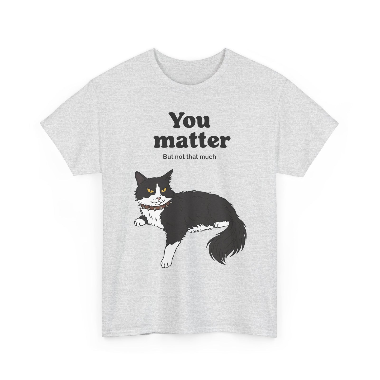 You Matter But Not That Much T-Shirt — Funny Sarcastic Tuxedo Cat Graphic Tee