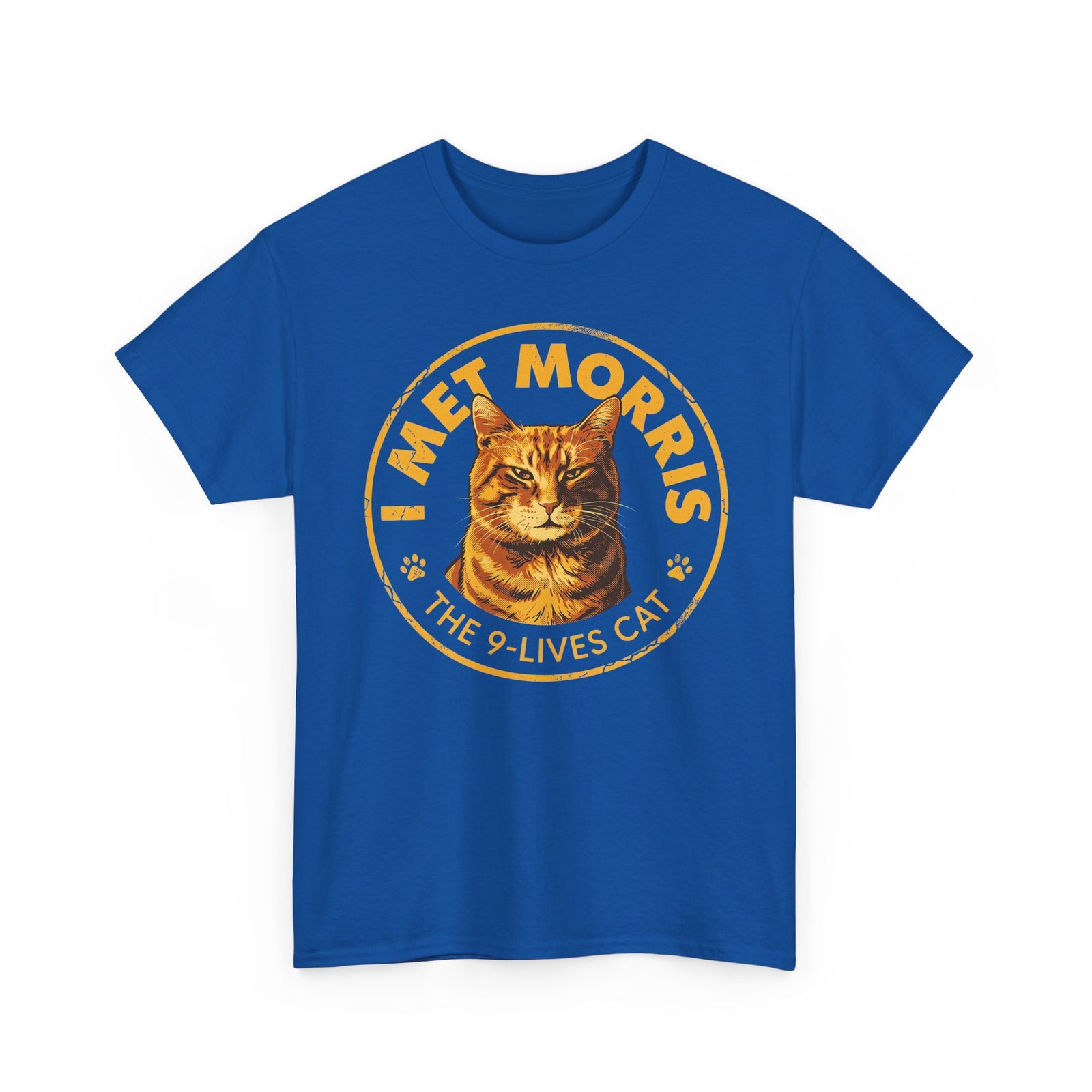 Cat T-Shirt — "I Met Morris" 9-Lives Vintage Cat Graphic Tee
