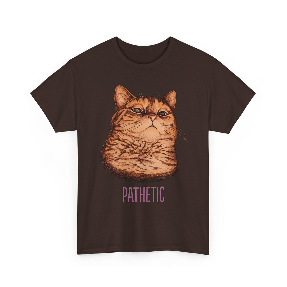 Pathetic Judgmental Cat T-Shirt — Funny Orange Tabby Meme Graphic Tee