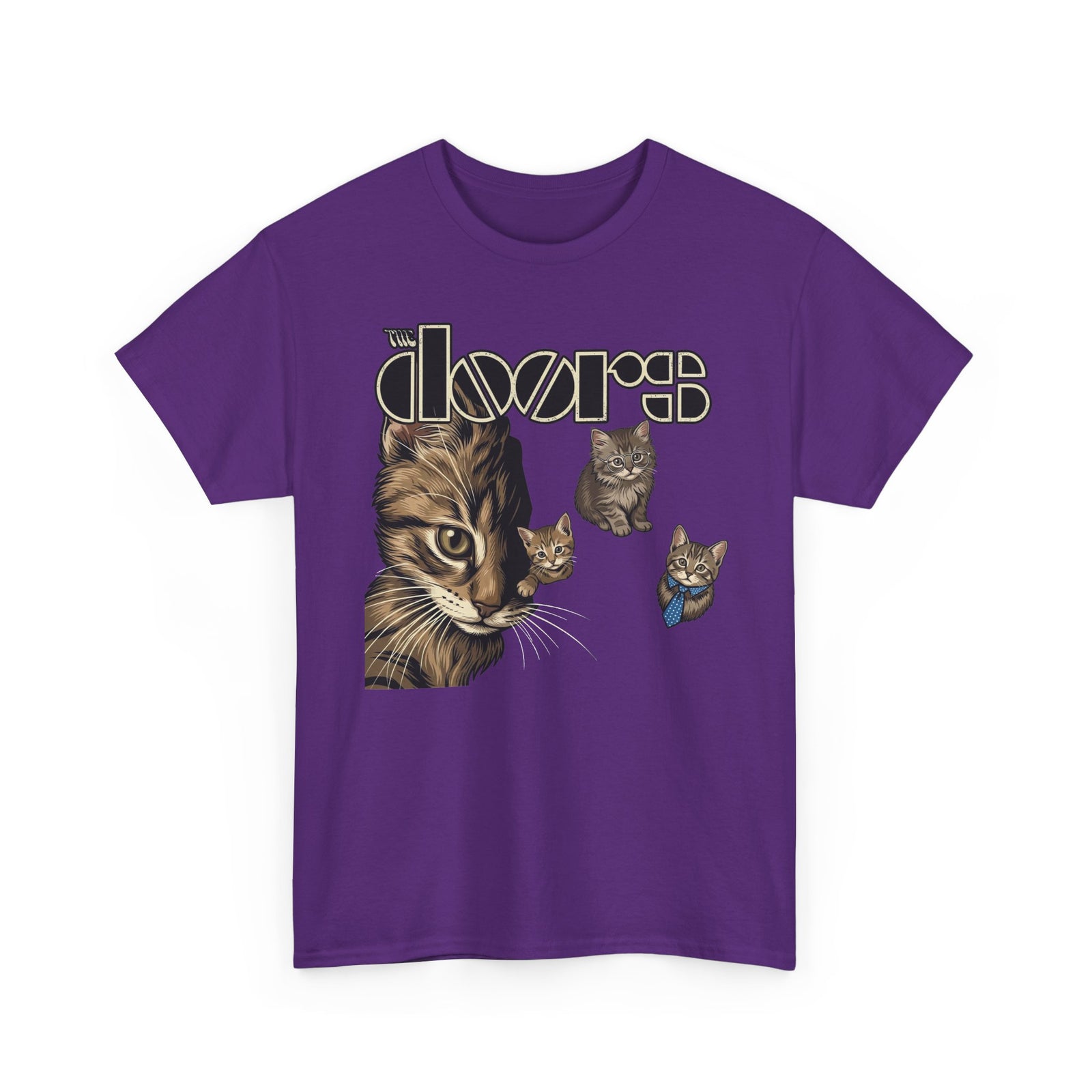 T-Shirt — Retro Cat Band Graphic Tee (The Doors Inspired)