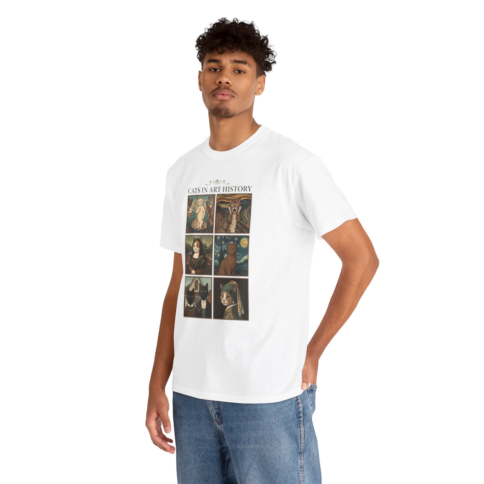 Cats in Art History T-Shirt — Vintage Art Cat Tee for Cat Lovers & Art Fans