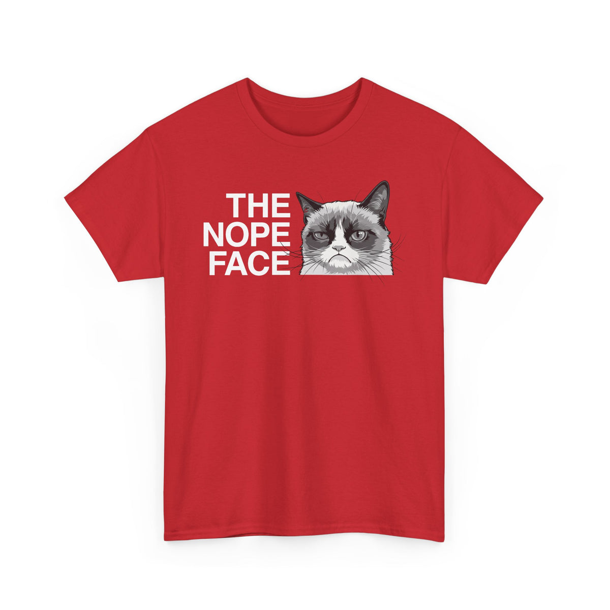 Nope Face Cat T-Shirt — Funny Cat Graphic Tee