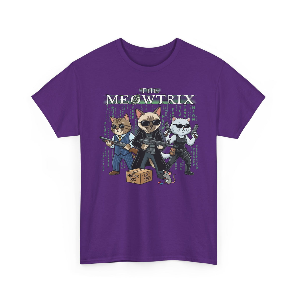 The Meowtrix Cat Movie Parody T-Shirt