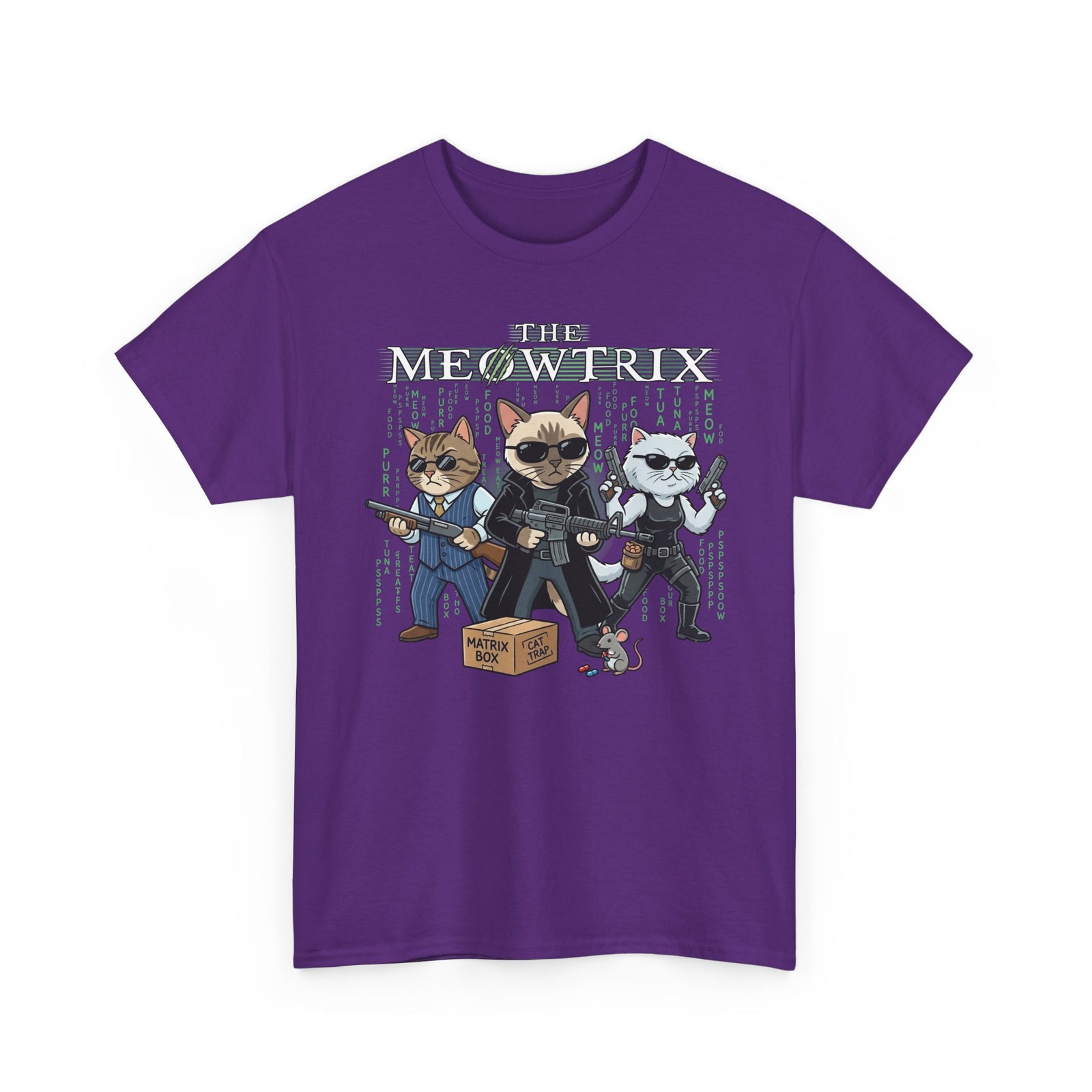 The Meowtrix Cat Movie Parody T-Shirt