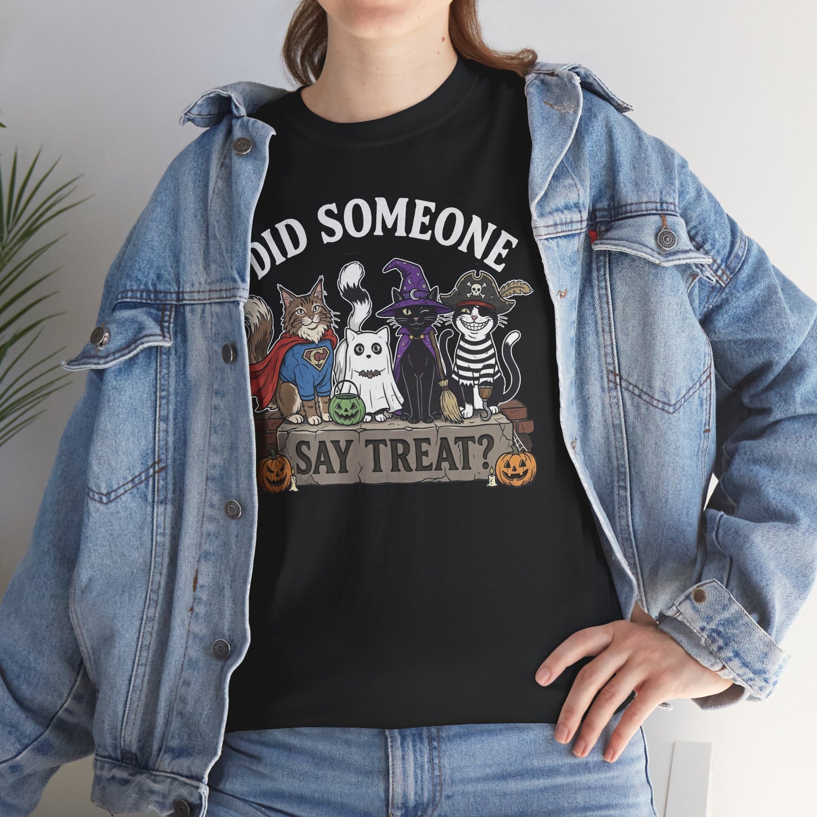 Halloween Cats "Did Someone Say Treat?" T-Shirt