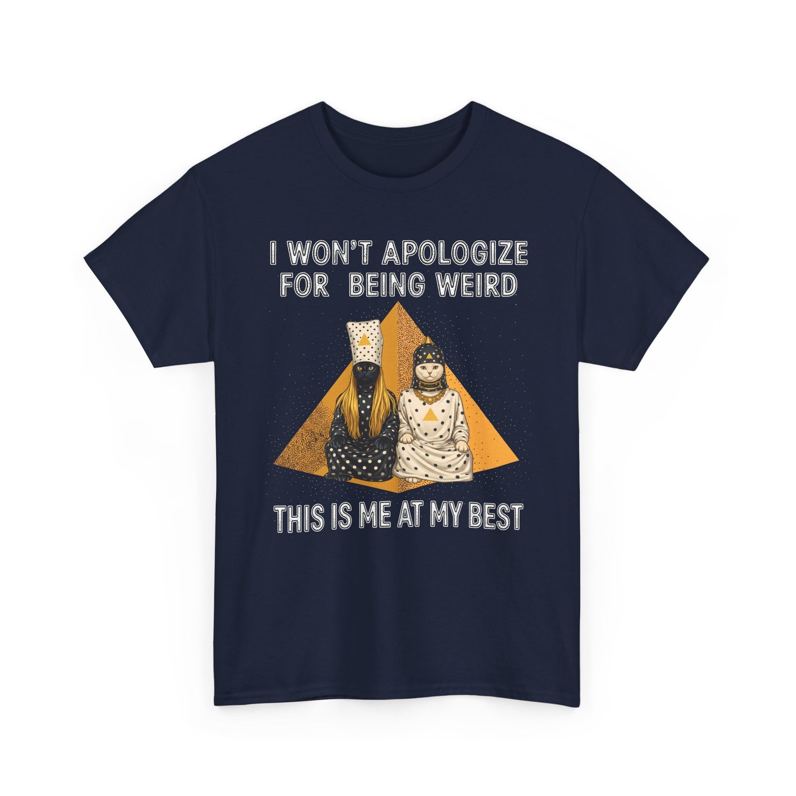 I Won't Apologize For Being Weird T-Shirt — Surreal Retro Cult Cats Graphic